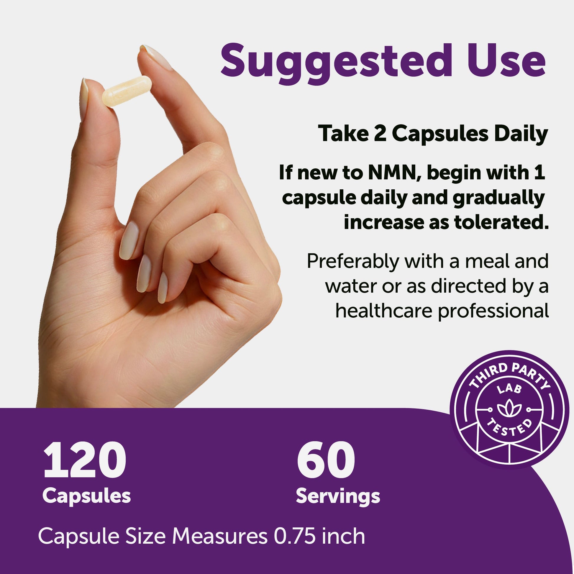 Micro Ingredients NMN Complex 1,000mg Per Serving, Veggie Capsules